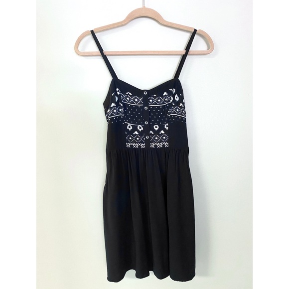 black mini sundress